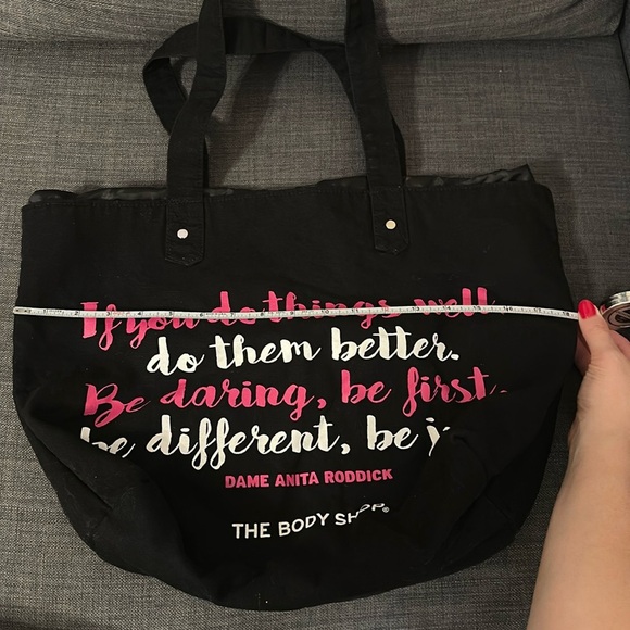 The Body Shop Black Tote with Vibrant Text - Picture 6 of 6